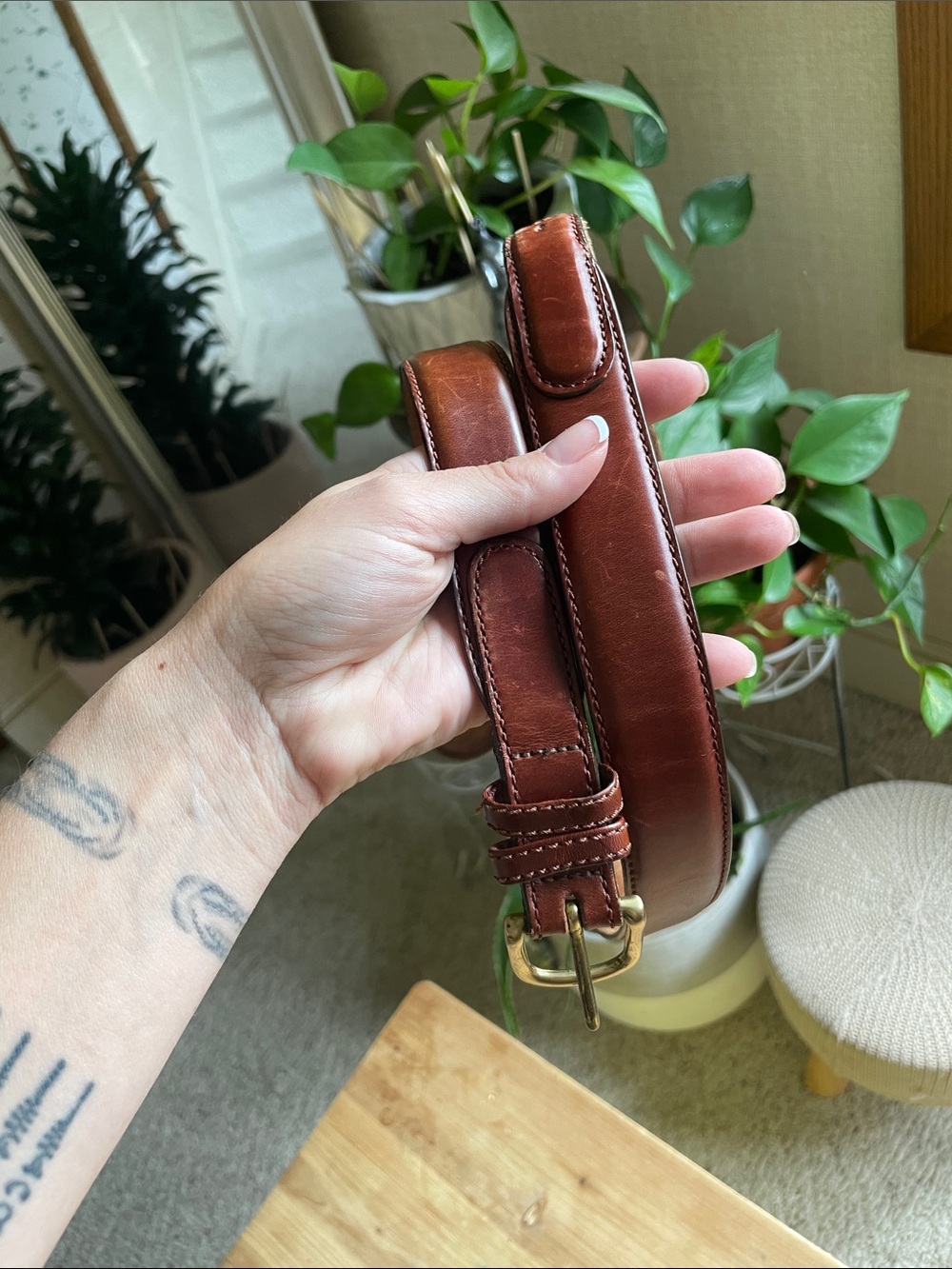 Genuine Leather Brown Men's Belt